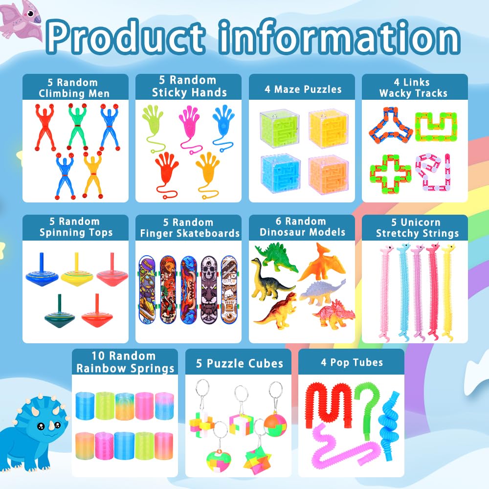 JOISHOP 120Pcs Party Bag Fillers Unisex Prize Box Toys Assortment Toys Classroom Prizes Rewards Goodie loot Bag Fillers for Boys Girls Birthday Party Favors
