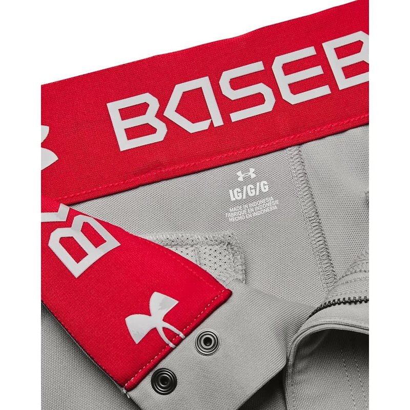 Under Armour Men's Utility Baseball Straight Leg Pant Pipe 22, (083) Baseball Gray/Red/Red, XX-Large