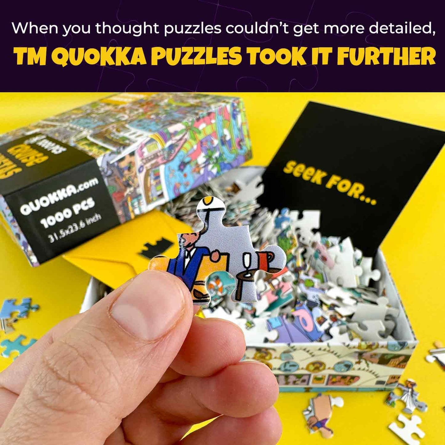 QUOKKA 1000 Piece Jigsaw Puzzle for Adults Cruise Vistas – Premium Box Packaging with Extra Fun Challenges - Stunning Scenic Animal Puzzle - Perfect for Relaxation - Creativity & Gift Giving