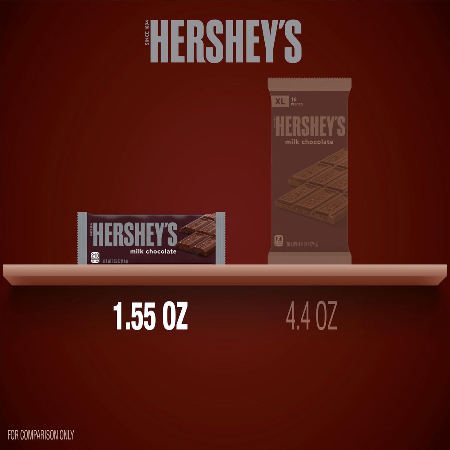 HERSHEY'S Milk Chocolate Candy Bars, Halloween Candy, 1.55 oz (36 Count)
