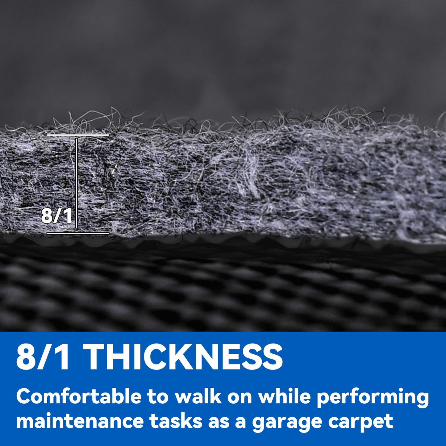 Evercomfy Garage Floor Mat, 5 x 6 Ft Waterproof Mat with Non-Slip Backing, Reusable Absorbent Surface, Easy Clean Floor Protector Oil Spill Mats for Garage, Driveway, Workshop