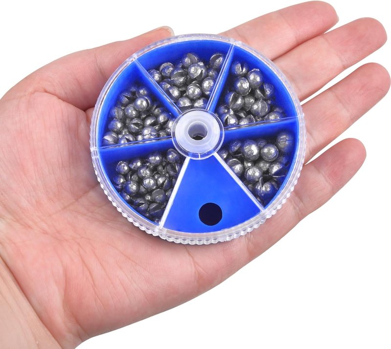 Split Shot Fishing Weights Kit - 120g Round Sinkers Assortment for Easy Casting & Versatile Fishing