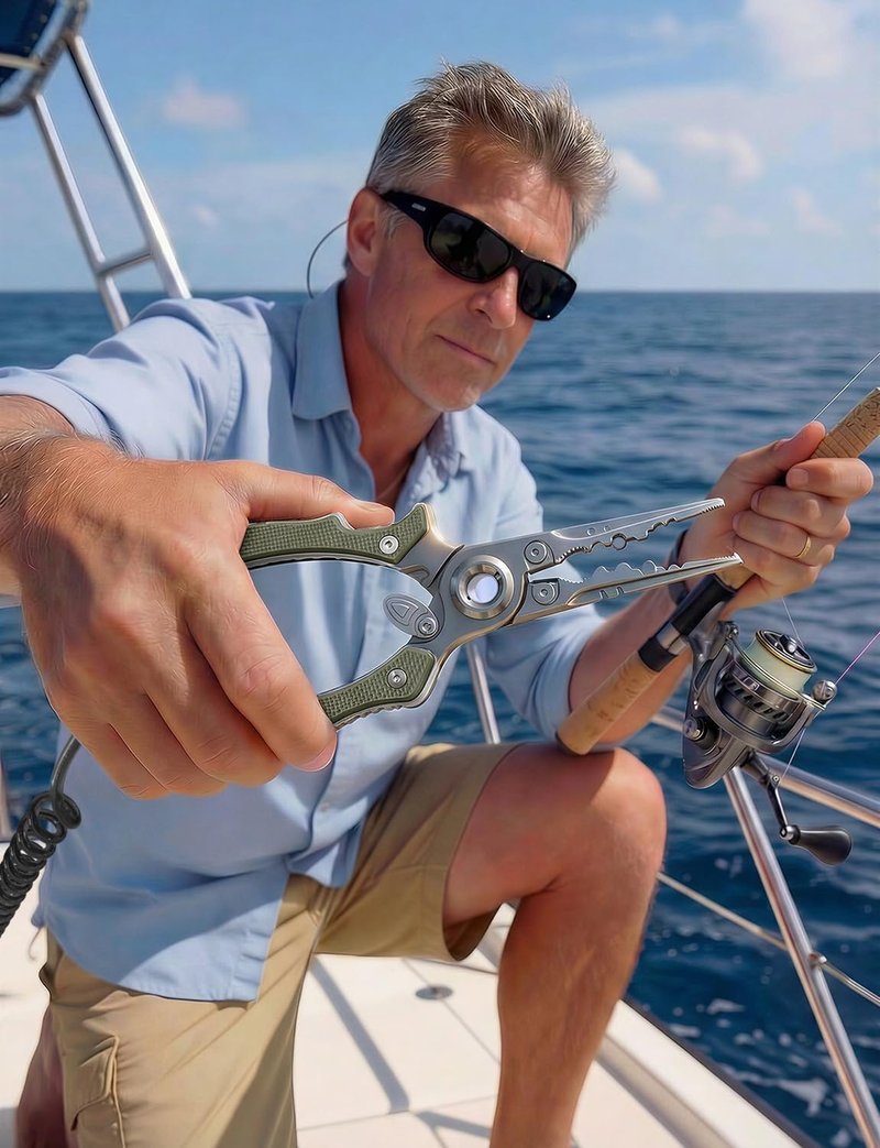 Anti-Twist Fishing Pliers - Multi-Function 7.1" Saltwater Tool | 17-4 Stainless Steel, G10 Handles