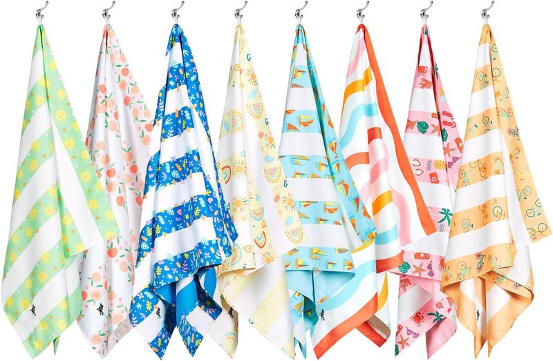 Beach Towel - Quick Dry, Sand-Free, Compact & Lightweight | 100% Recycled, Large (160x90cm)
