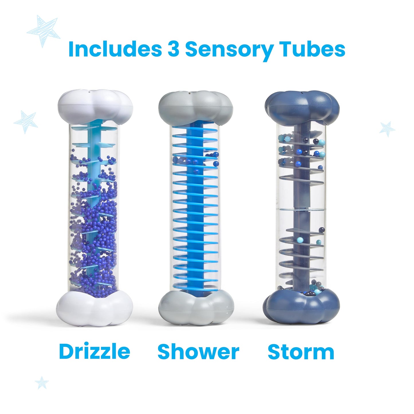hand2mind Calming Sounds Sensory Tubes, Rain Sound Fidget Tubes, Rainstick Instrument, Toddler Sensory Toys, Calm Down Corner Supplies, Science Classroom Weather Toys, Play Therapy Activities