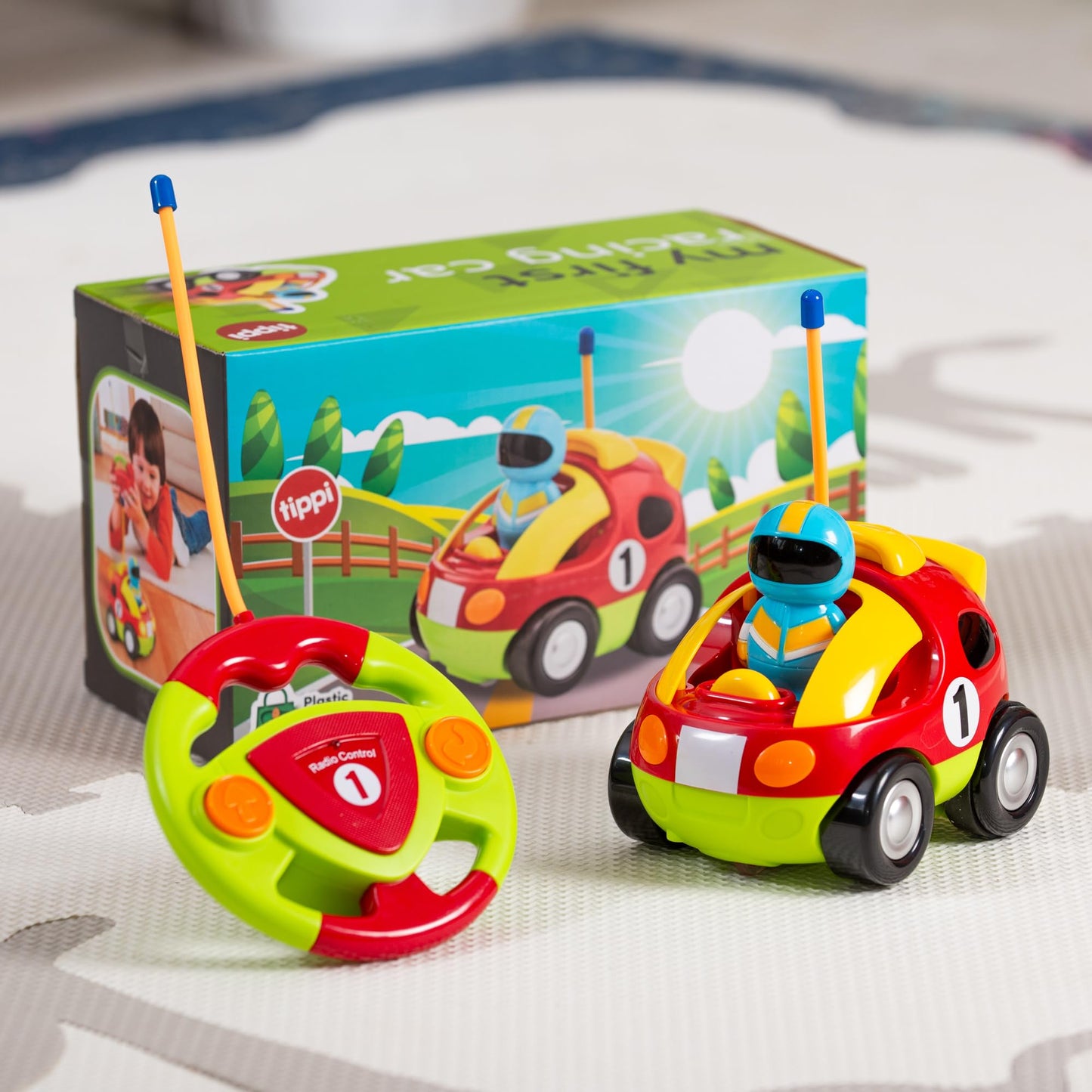 Tippi My First Remote Control Cars for 1, 2, 3 Year Olds - Car Toy for Toddler Boys or Girls - For Kids Age 1-3, Suitable for Children Age 18 Months+