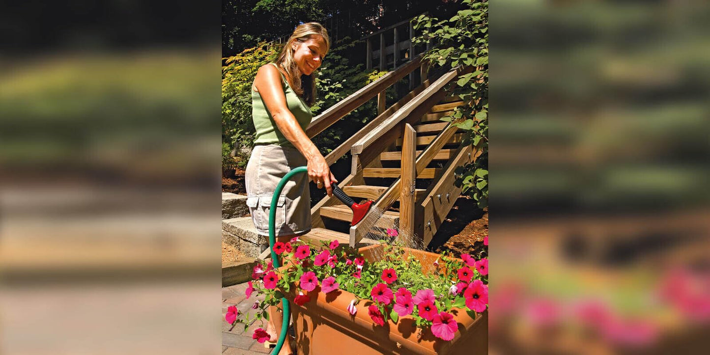 Dramm ColorStorm Premium Fan Spray Nozzle for Garden Hose with One Touch Thumb Controlled Valve, for Garden, Yard, Watering Plants, Blue