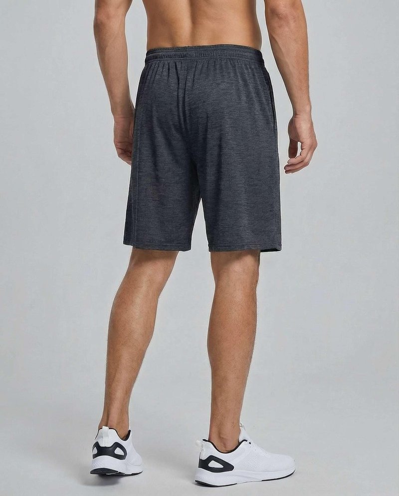 Real Essentials Men’s 5 Pack: 9" Dry-Fit Shorts – Athletic Gym, Workout, Basketball, Running, Casual Lounge Active Pockets, Set 5, XL