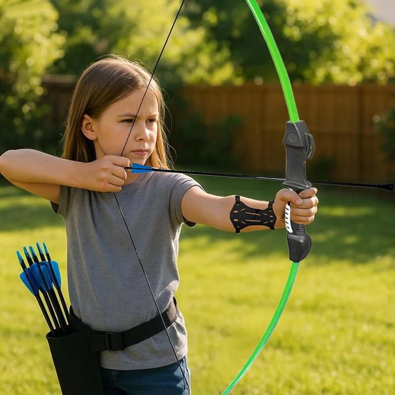 Youth Bow and Arrows Set - 45" Recurve Archery Kit for Kids 8-12 | Includes 9 Arrows & 4 Targets for Outdoor Fun