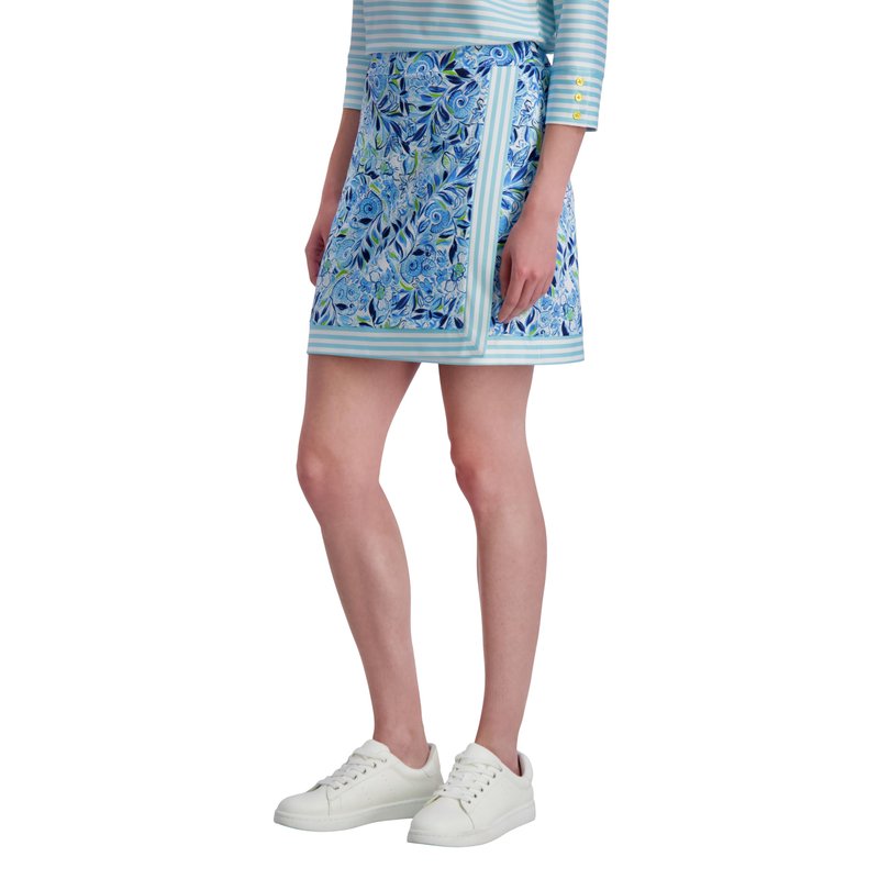 Stella Parker Women's Wrap Tennis Skirt –Casual, Athletic Golf Skort, Ocean, Small