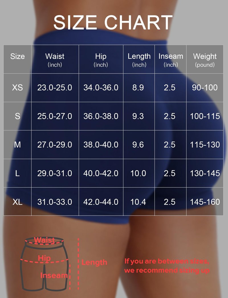 VOYJOY Women Impact Booty Shorts 2.5" Low Rise Hidden Scrunch Butt Lifting Seamless Workout Gym Running Biker Hot Shorts