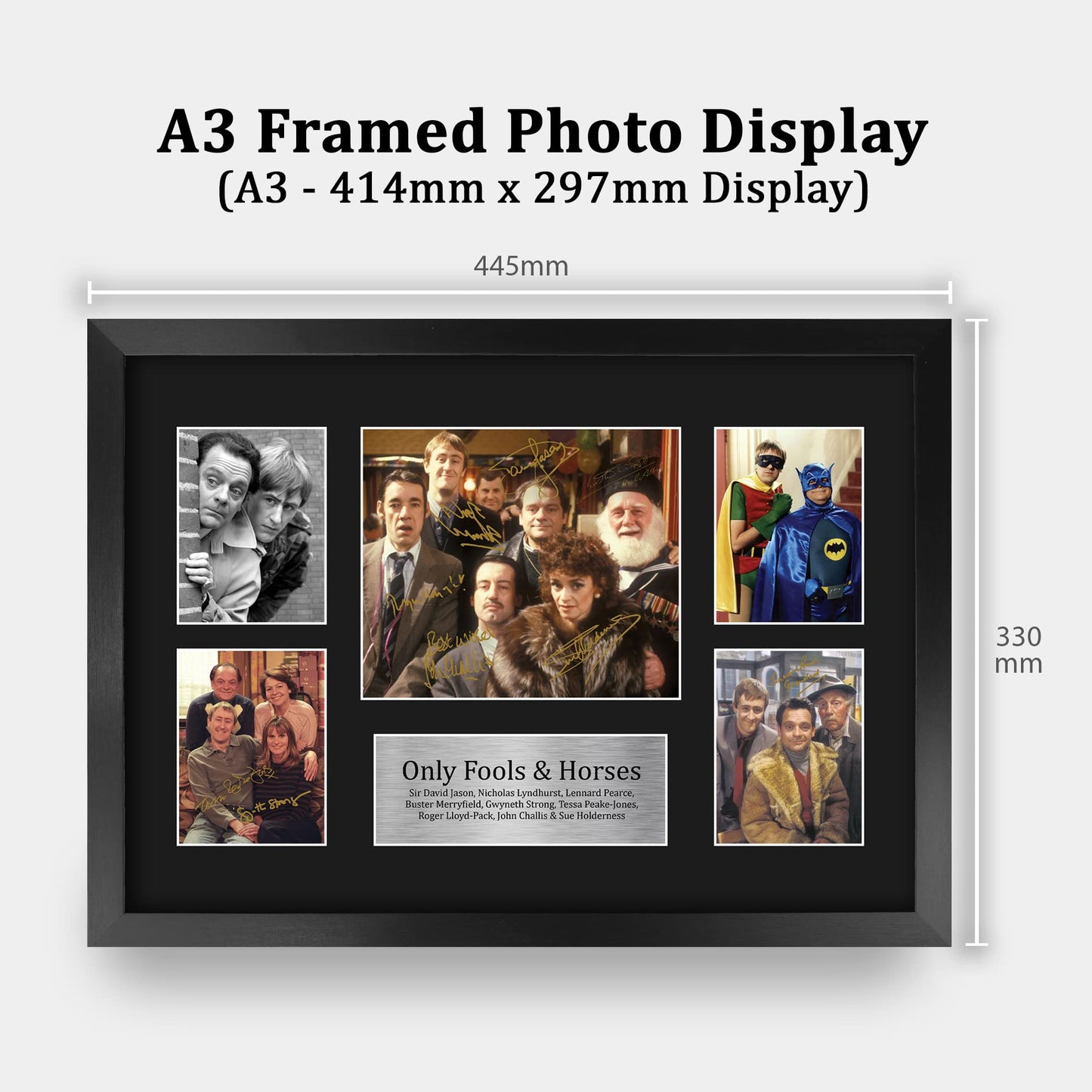 HWC Trading FR A3 Only Fools & Horses Gifts Printed Signed Autograph Picture for TV Memorabilia Fans - A3 Framed