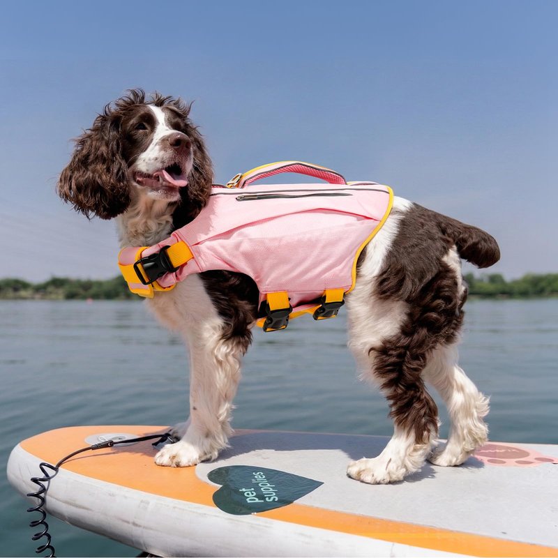 Kuoser Dog Life Jacket, High Flotation Swim Vest for Water Active