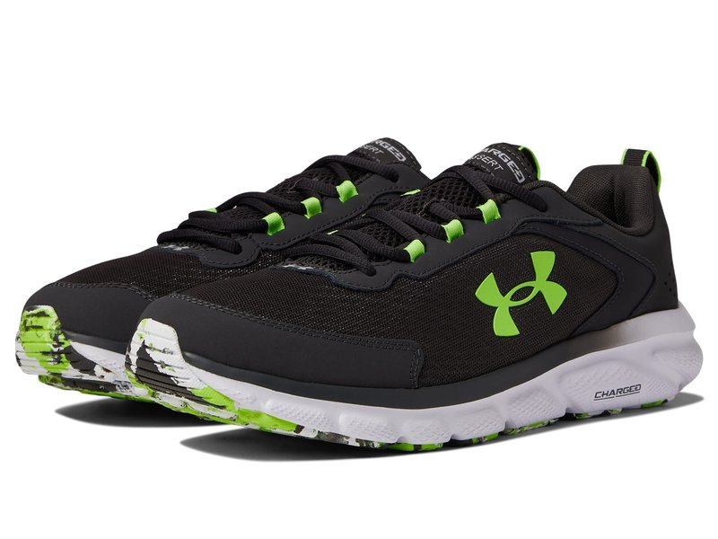 Under Armour Mens Charged Assert 9 Road Running Shoe, Jet Gray (101 Quirky Lime, 9.5 US