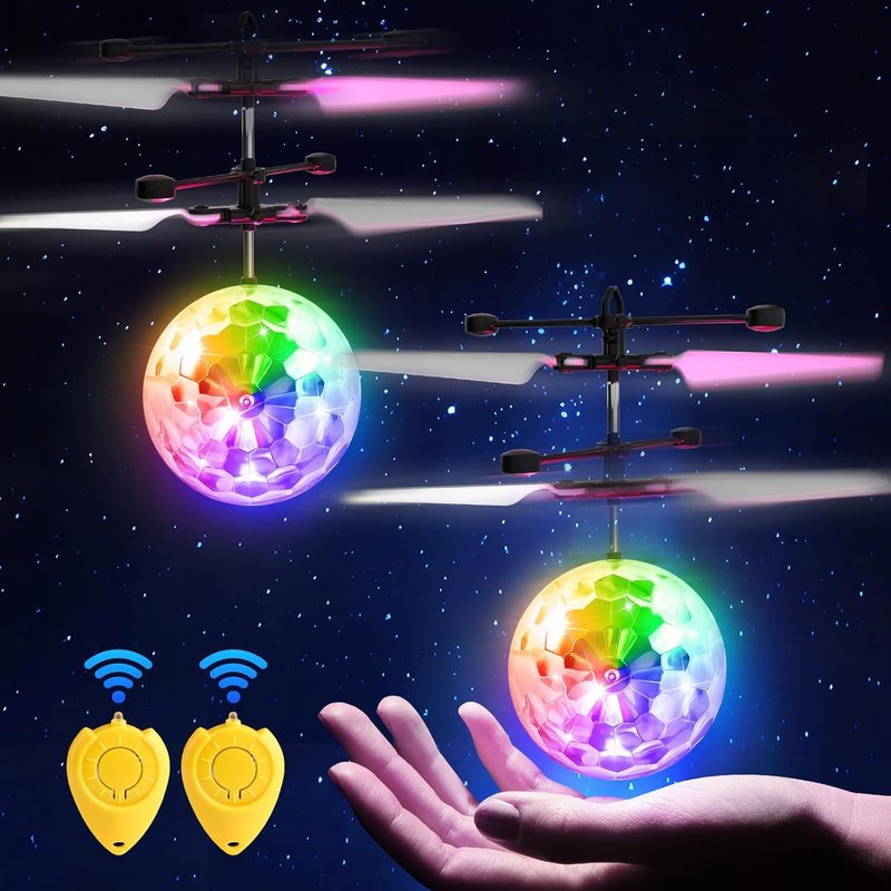 Flying Orb Ball - 2 Pack LED Glowing Orbiter Toy for Kids | Fun Indoor & Outdoor Games for Ages 6-12