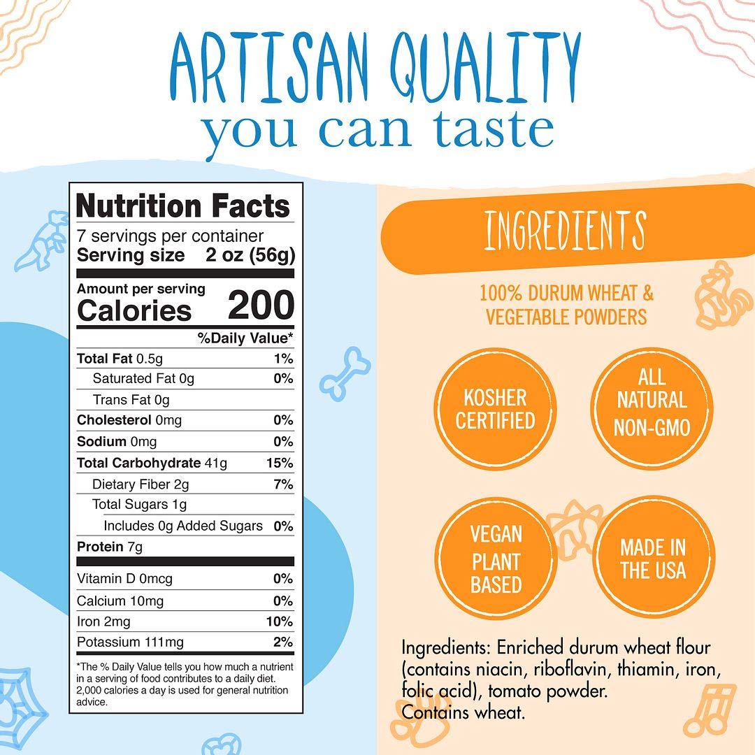 Pastabilities Fun Shaped Pasta for Kids - Halloween - Pumpkin Spider and Ghost Holiday Theme, Non-GMO Natural Wheat and Vegetable Pasta, All-Natural, Kosher Certified, Made in the USA, (2 Pack, 14 Oz)