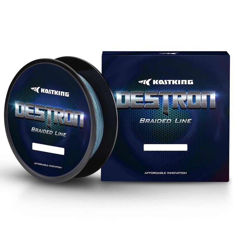 KastKing Destron Braided Fishing Line, Gray, 4 Stands, 20LB, 150Yds