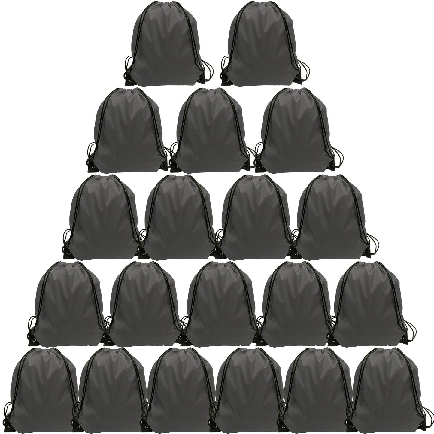 GoodtoU Drawstring Backpacks, Drawstring Bags Bulk Cinch Sack Drawstring Gym Bag for Sport, Traveling, Team (20Pcs, Grey)