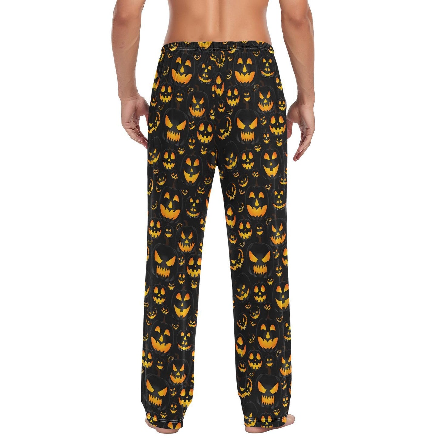 Halloween Pumpkin Men's Pajama Pants Sleepwear Lounge Pj Bottoms