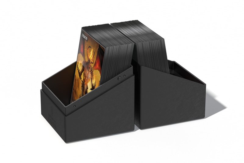 Ultimate Guard RTE Boulder 100+, Deck Case for 100 Double-Sleeved TCG Cards, Black, 97% Renewable, Made in Germany, Secure & Durable Storage