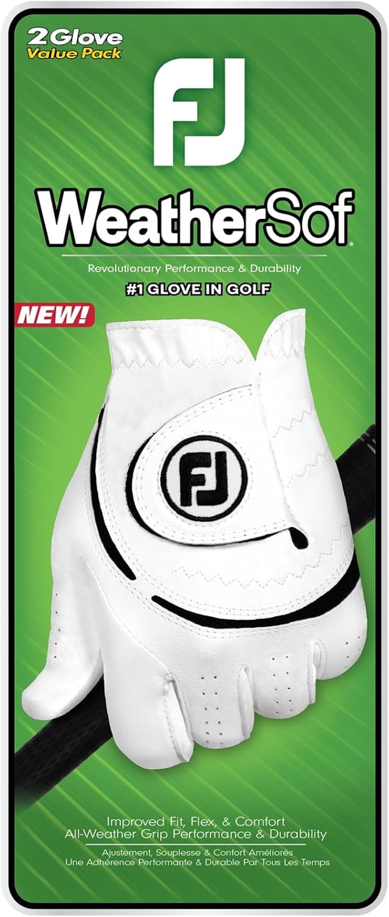 FootJoy Men's WeatherSof Golf Gloves - 2-Pack for Superior Grip