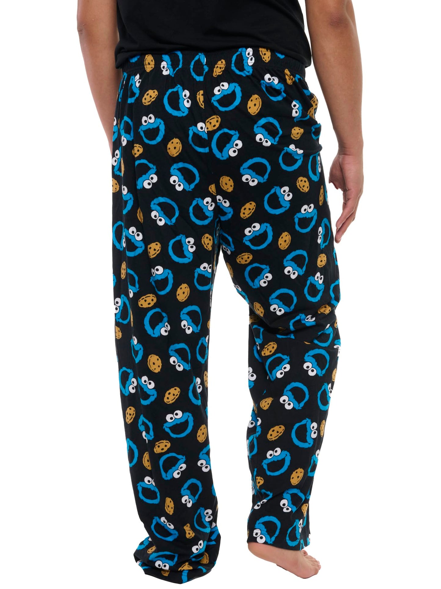 360 Threads Mens Lounge Pants Novelty AOP Pajama Bottoms (Cookie Monster, Medium)
