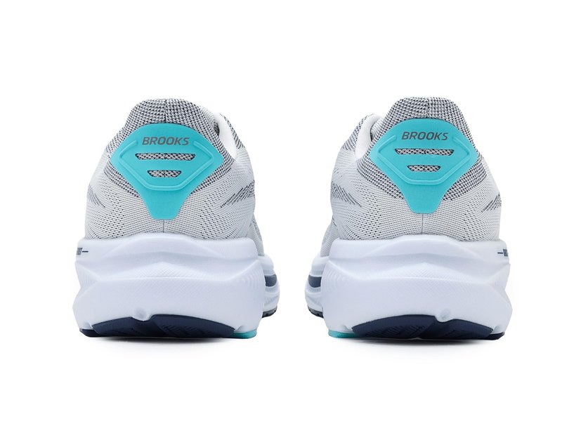 Brooks Men's Ghost 17 White/Beacon Blue/Ipanema 8 Medium