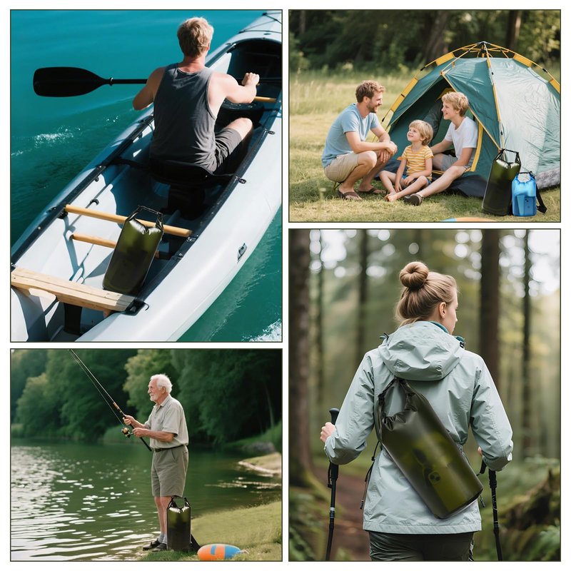 Dry Bags for Kayaking Waterproof, 5L/10L Dry Storage Bag, Roll Top Wet Bag for Swimming, Boating, Fishing,Camping & Beach