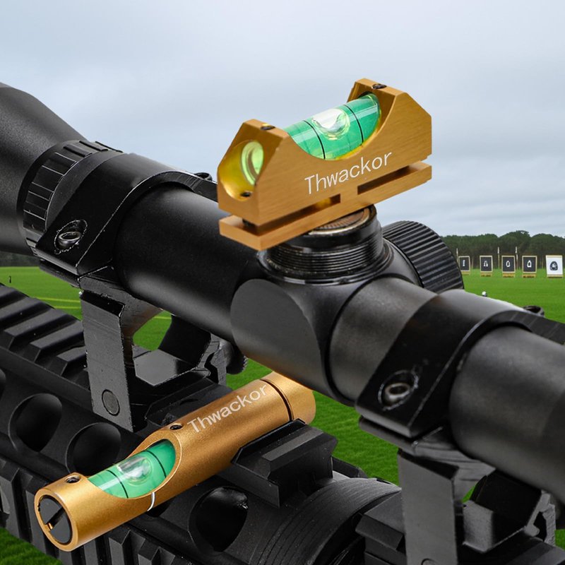 Thwackor Scope Level Picatinny Level Scope Leveling Kit Professional Design High Precision Gold