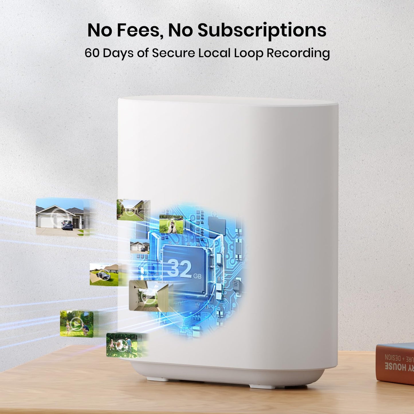 AOSU Security Cameras Outdoor Wireless, 4 Cam-Kit, No Subscription, Solar-Powered, Home Security Cameras System with 360° Pan & Tilt, Auto Tracking, 2K Color Night Vision, Easy Setup, 5G & 2.4G WiFi