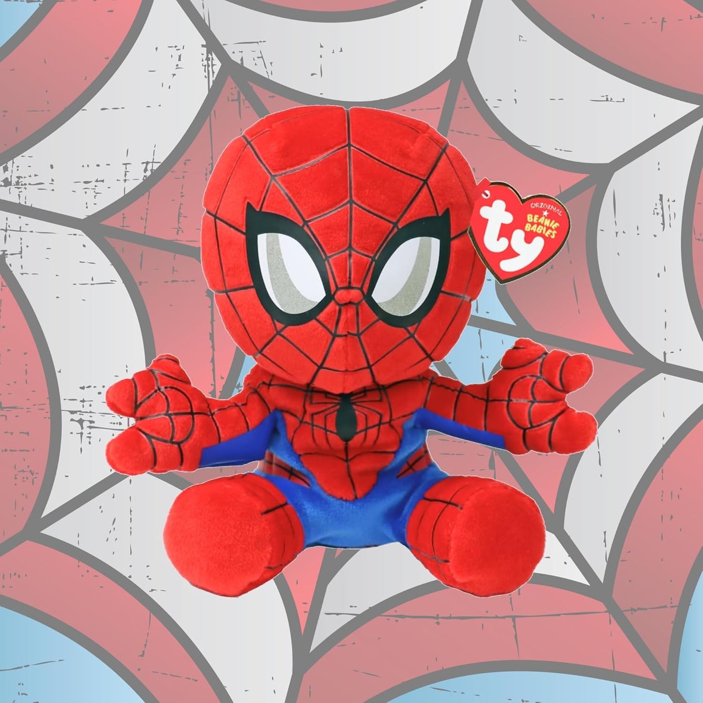 Ty - Marvel Collection, Spiderman, All Your Favorite Heroes in Floppy Version, Soft Plush to Collect, Gift Idea for Young and Old - 20 cm - T44007