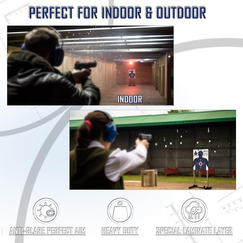 2 Pack Shooting Target Stands - Durable Adjustable Base for 23x35 Inch Paper Targets | Outdoor Use