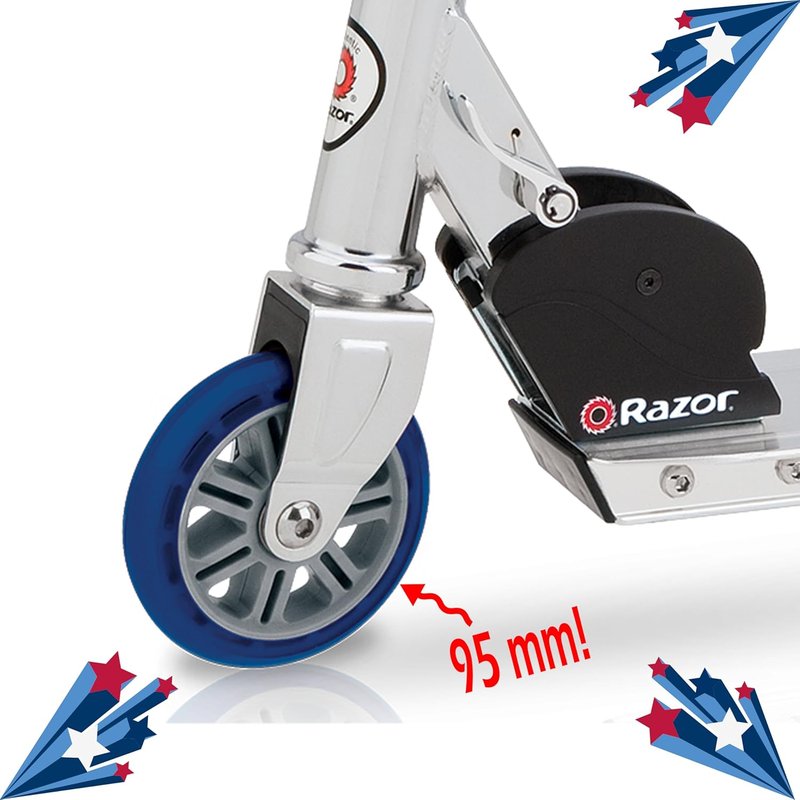 Razor Kick Scooter for Kids - Lightweight, Foldable Aluminum Frame | Adjustable Handlebars & Wheelie Bar