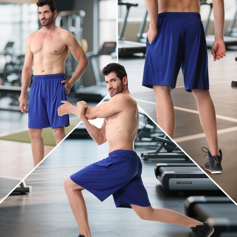 5 Pack Athletic Gym Shorts for Men - Quick Dry Men's Basketball Shorts with Pockets and Elastic Waistband, Running Workout Activewear
