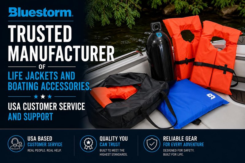 BLUESTORM Throwable Cushion | US Coast Guard (USCG) Approved Type 4 Basic Foam Cushion Preserver (White)