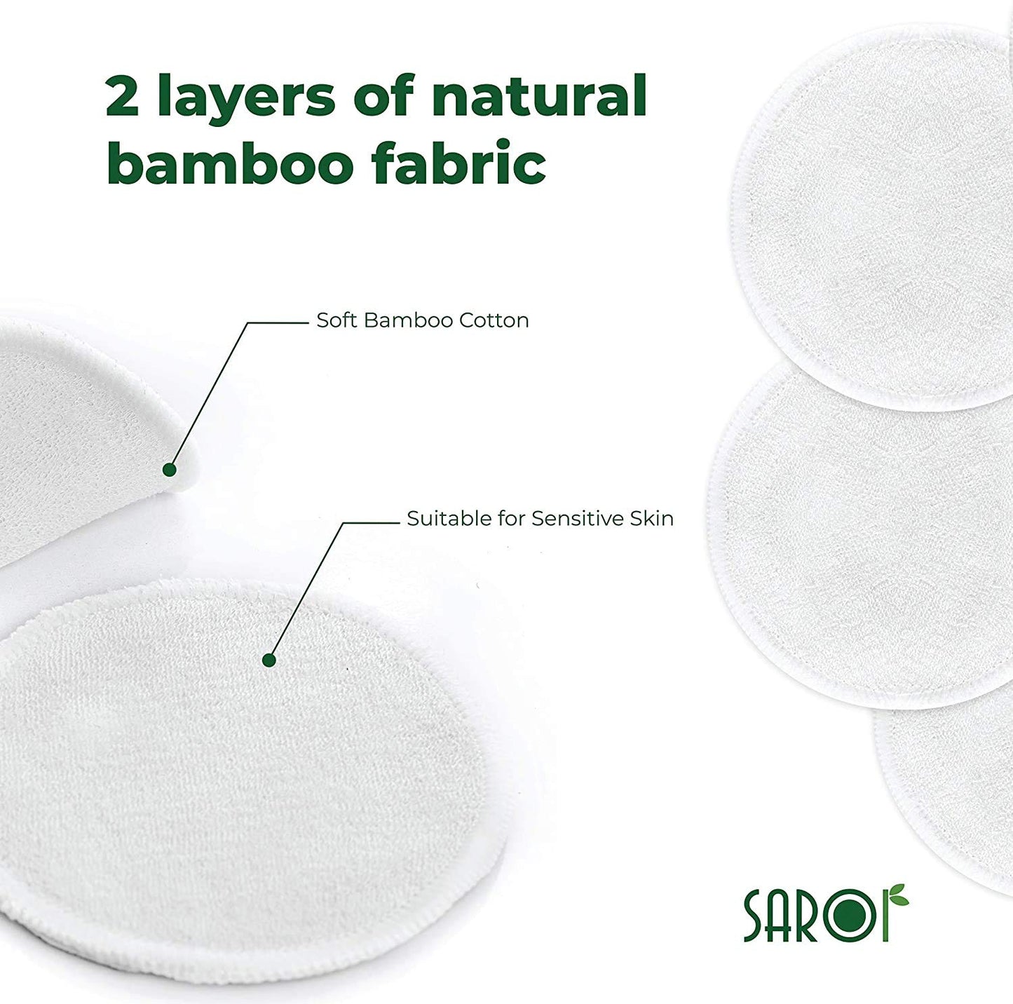 16 Premium Reusable Makeup Remover Pads | Eco-Friendly Gift Packaging | Facial Cleansing Cotton Buds | Makeup Wipes I Packed With A Laundry Bag And Reusable Cotton Pads (16 Count, White)