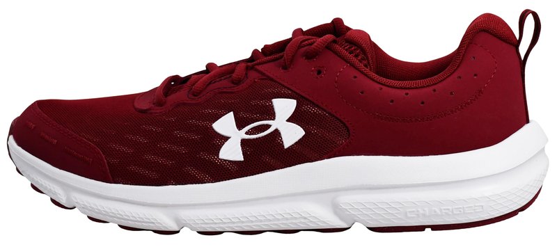 Under Armour Men's Charged Assert 10 Shoes, Cardinal/Cardinal/White, 8