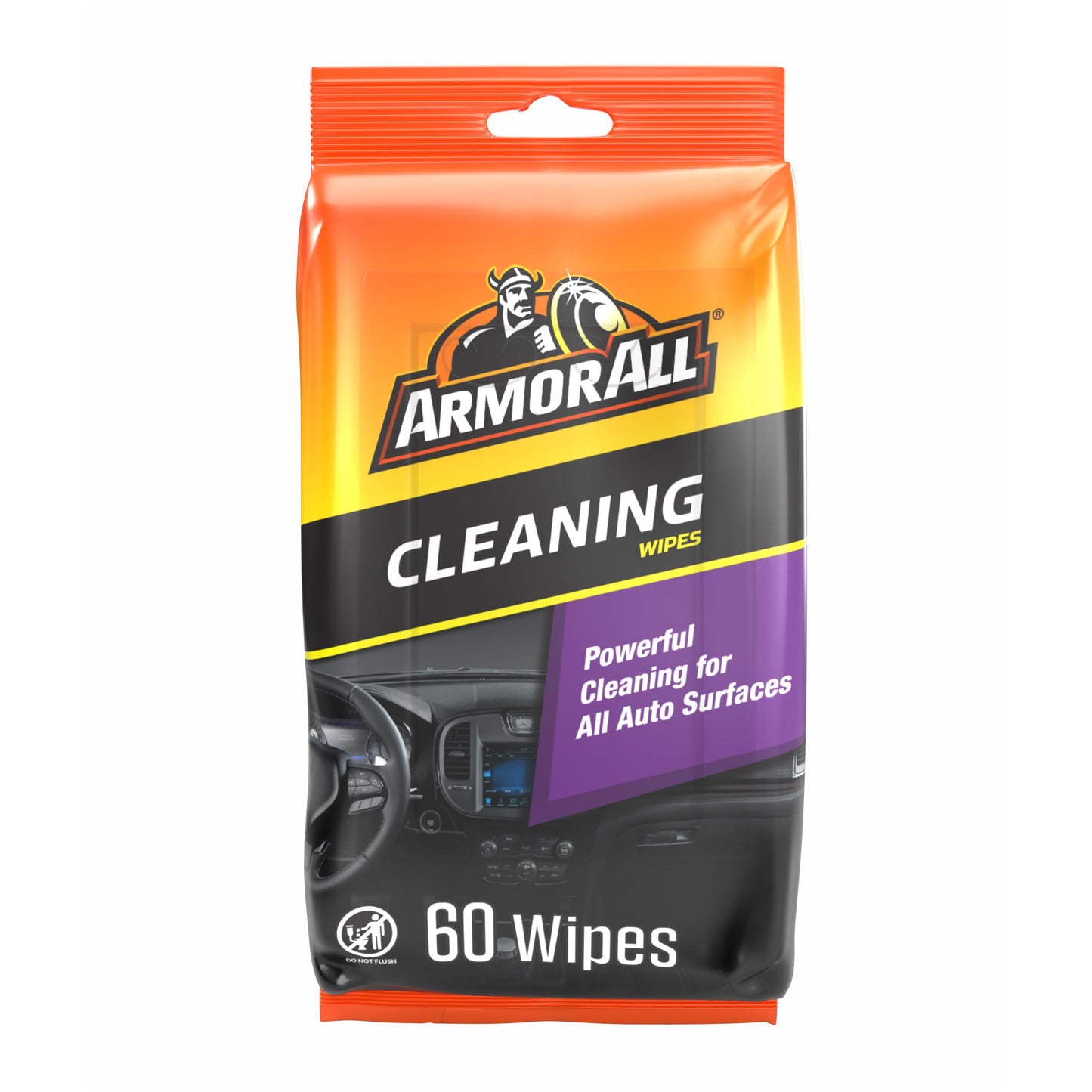 Armor All Car Interior Cleaner Wipes, Interior Cleaning Wipes for Cars, Trucks, Motorcycles, 60 Each