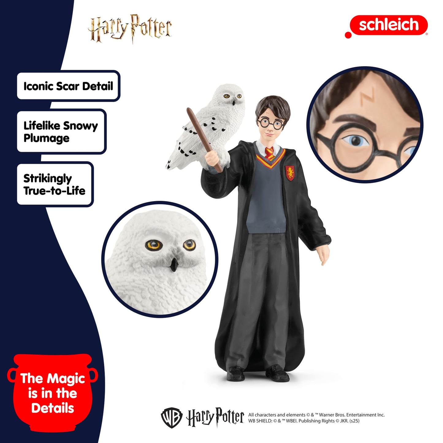 Schleich Wizarding World™ of Harry Potter 2-Piece Set with Harry Potter™ & Hedwig™ Collectible Figurines for Kids Ages 6+