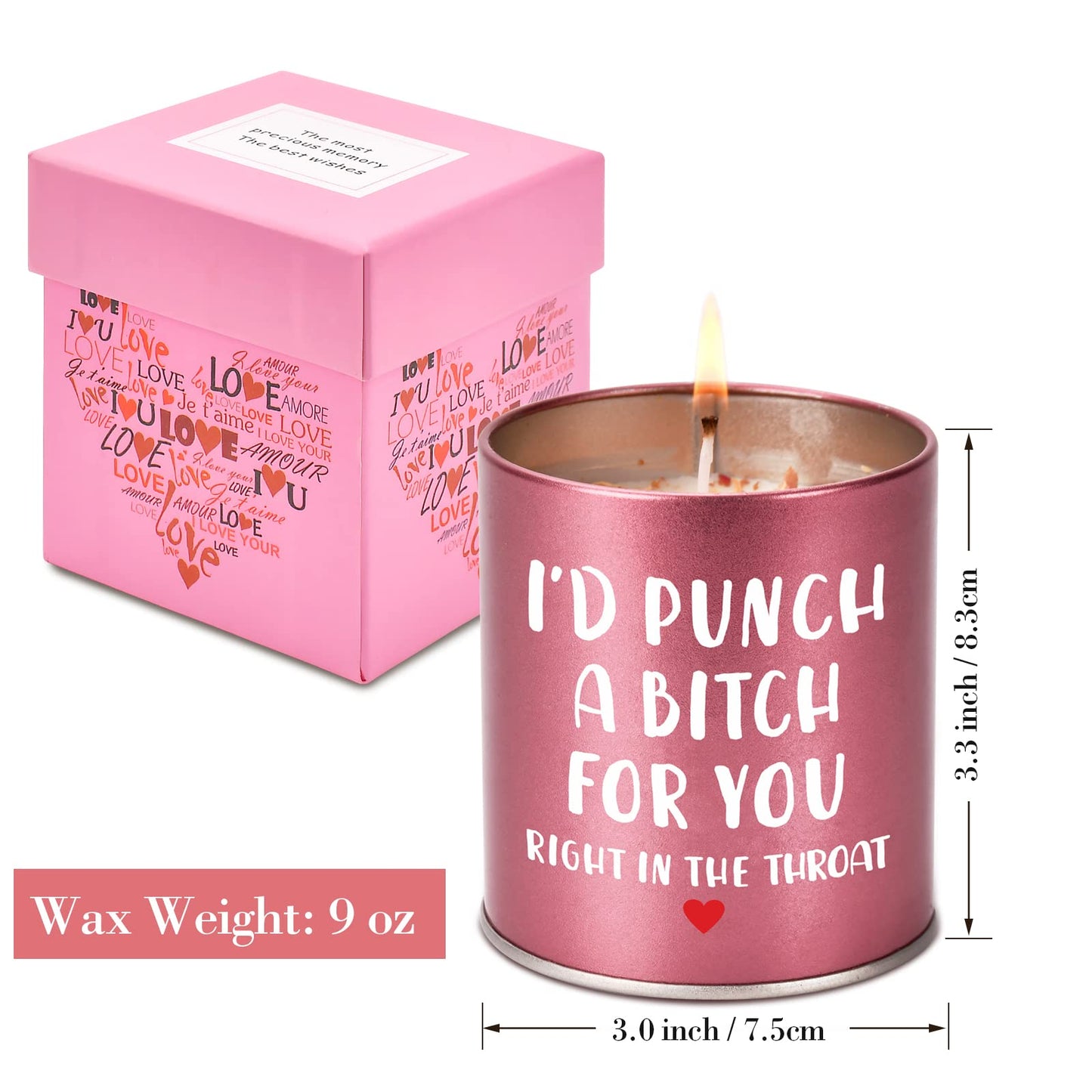 Valentines Day Gifts for Her Scented Candle: Birthday Gifts for Women Mom Girlfriend Wife Sister Galentines Mothers Day Christmas Stocking Stuffers White Elephant Anniversary Friendship Funny Gift