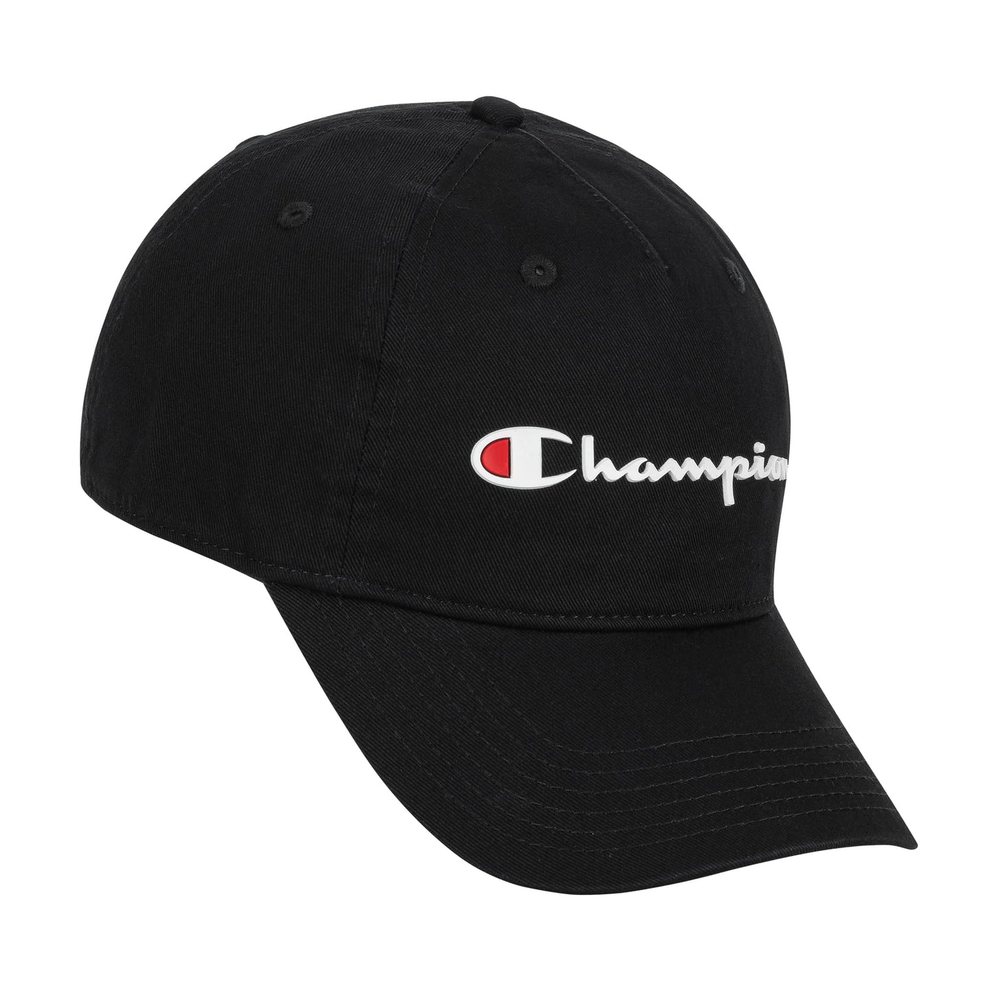 Champion Ameritage Dad Adjustable Cap, Black Big Logo, One Size