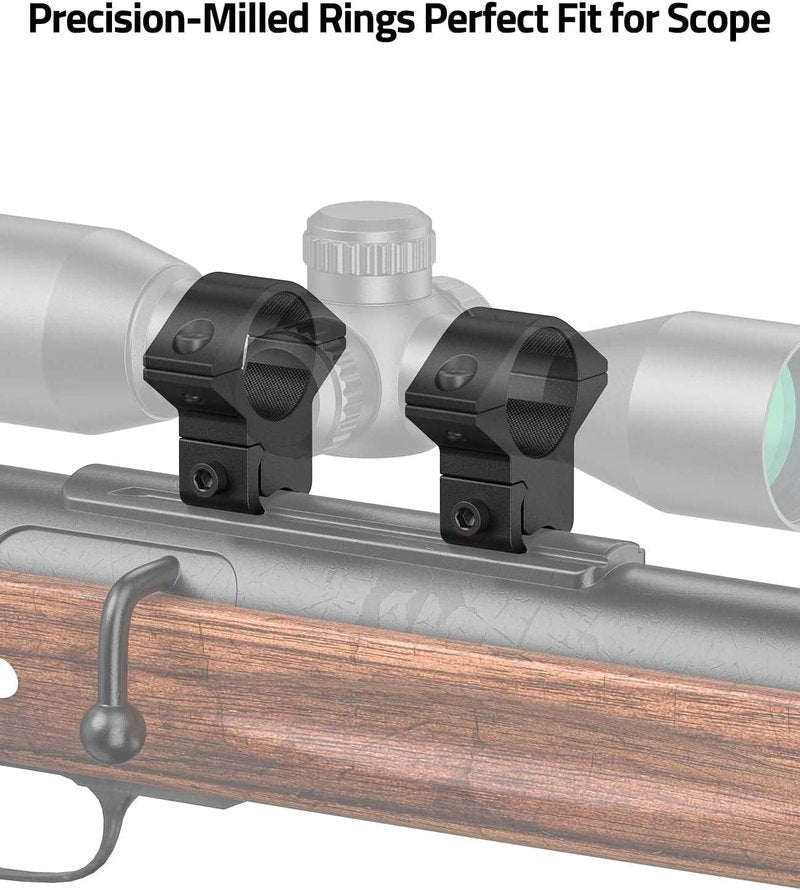 CVLIFE 1 Inch Scope Rings - Durable Scope Mount for Dovetail & Picatinny Rails | 2-Pack