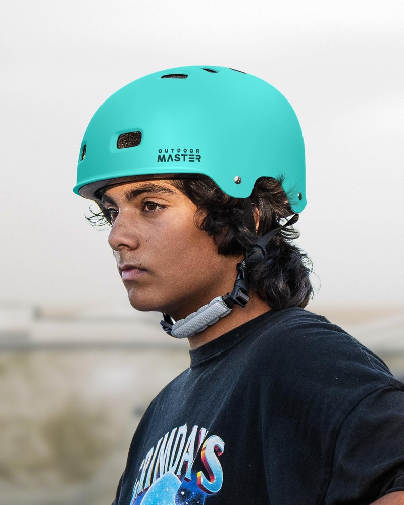 OutdoorMaster Skateboard Cycling Helmet - Two Removable Liners Ventilation Multi-Sport Scooter Roller Skate Inline Skating for Kids, Youth & Adults - S - Mint Green
