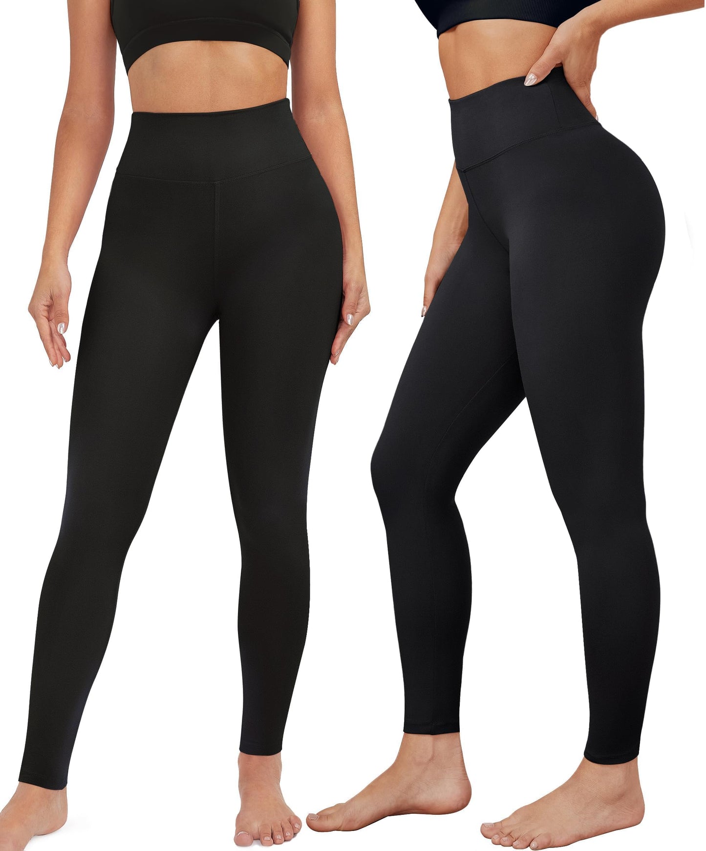 VALANDY Creamlush 3 Pack Leggings for Women High Waisted Tummy Control Leggings Buttery Soft Yoga Pants(S-3XL)