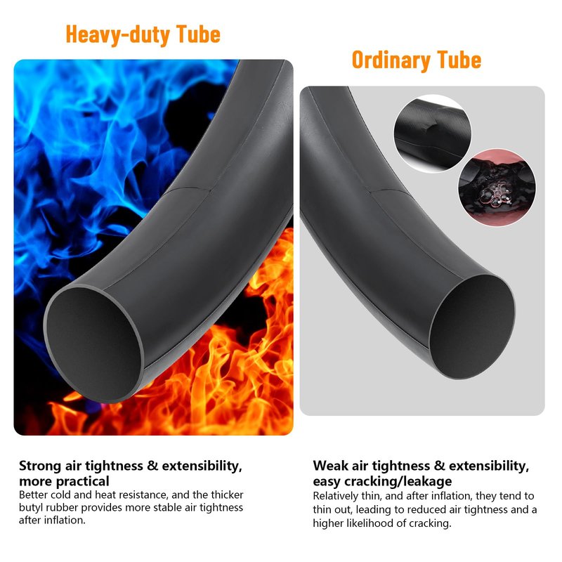26x1 3/8 (37-590) Heavy Duty Bike Tubes AV32MM Schrader Valve Bicycle Tubes Premium Butyl Rubber Compatible with 26x1 3-8 26 x 1 3/8 Road,Gravel,City Bike Bicycle Tire Tubes 2-PCS