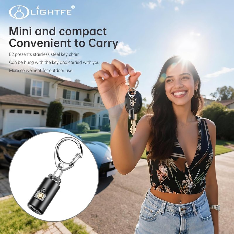 Mini Keychain Flashlight - Rechargeable USB Magnetic LED Light for Camping, EDC & Emergencies | Compact & Bright