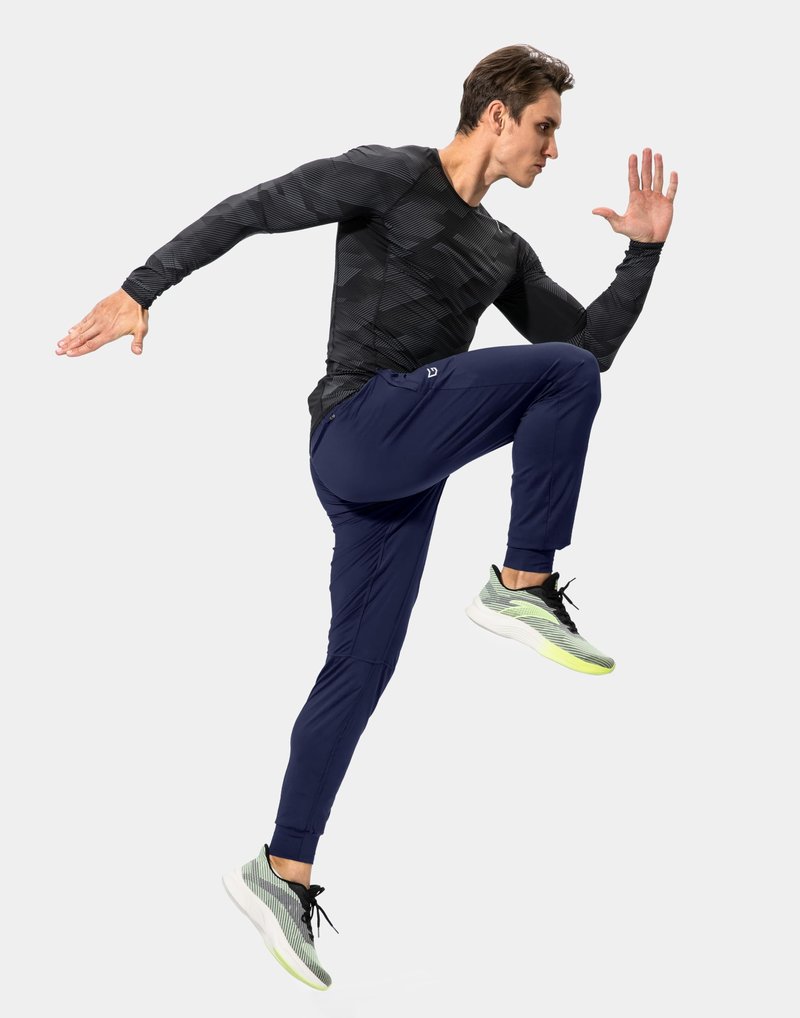 G Gradual Men's Sweatpants with Zipper Pockets Athletic Pants Traning Track Pants Joggers for Men Soccer, Running, Workout(Navy,XL)