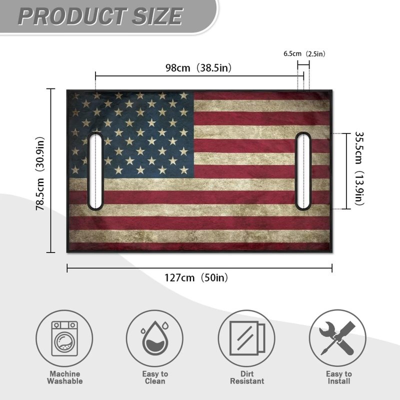 Yewattles American Flag Golf Cart Seat Towel Protector Anti-Hot Portable Durable Golf Cart Cover 50 x 30.9 inches Universal for Most 2-Person Seats Club Car Decorative Accessories