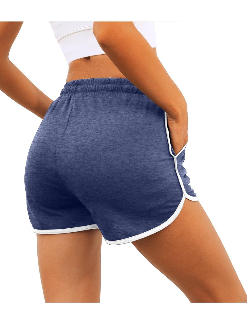 Aloodor Biker Shorts for Women with Pockets Soft Fitness Clothing Beach Vacation Clothes