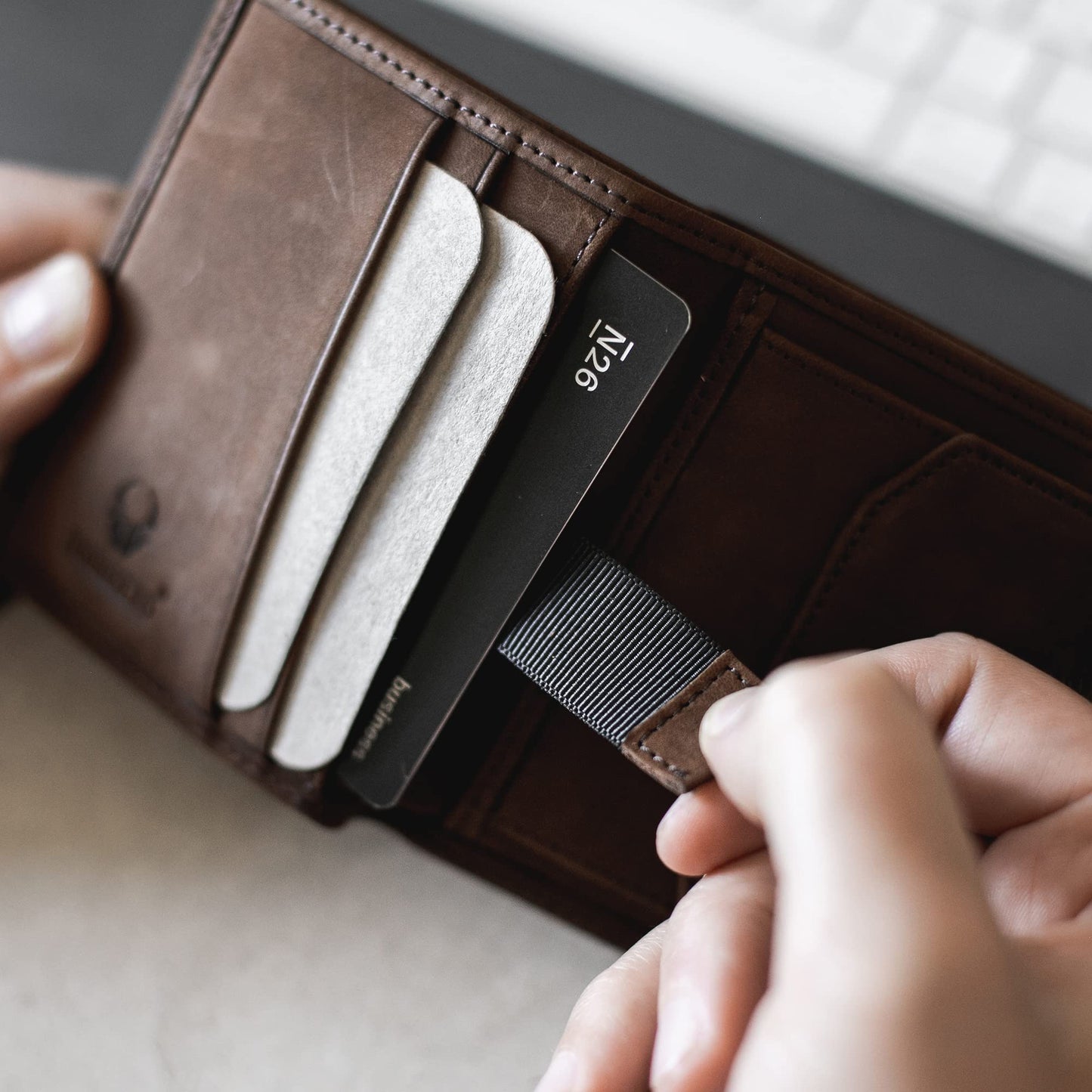 DONBOLSO Slim Wallet Rome I Genuine Leather Card Holder with Coin Pocket I Thin Purse with RFID Protection for Men and Women I Brown Vintage, Kids Wallets for Boys